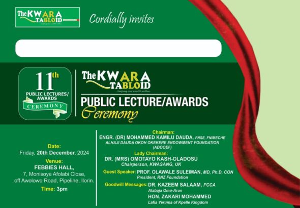 Kwara Tabloid Set to Hold 11th Public Lecture and Awards Presentation