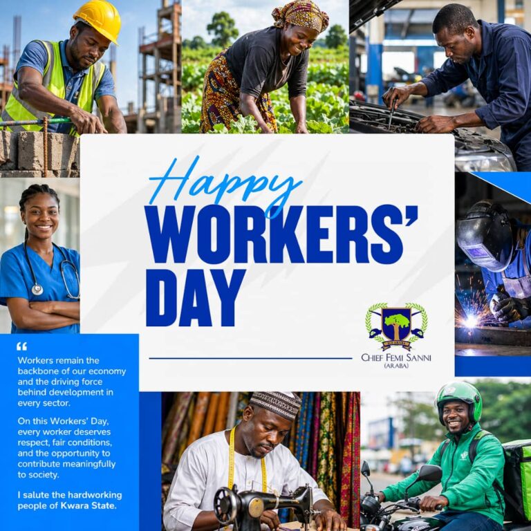 Araba Applauds Kwara Workforce, Pushes for Fair Treatment and Opportunities